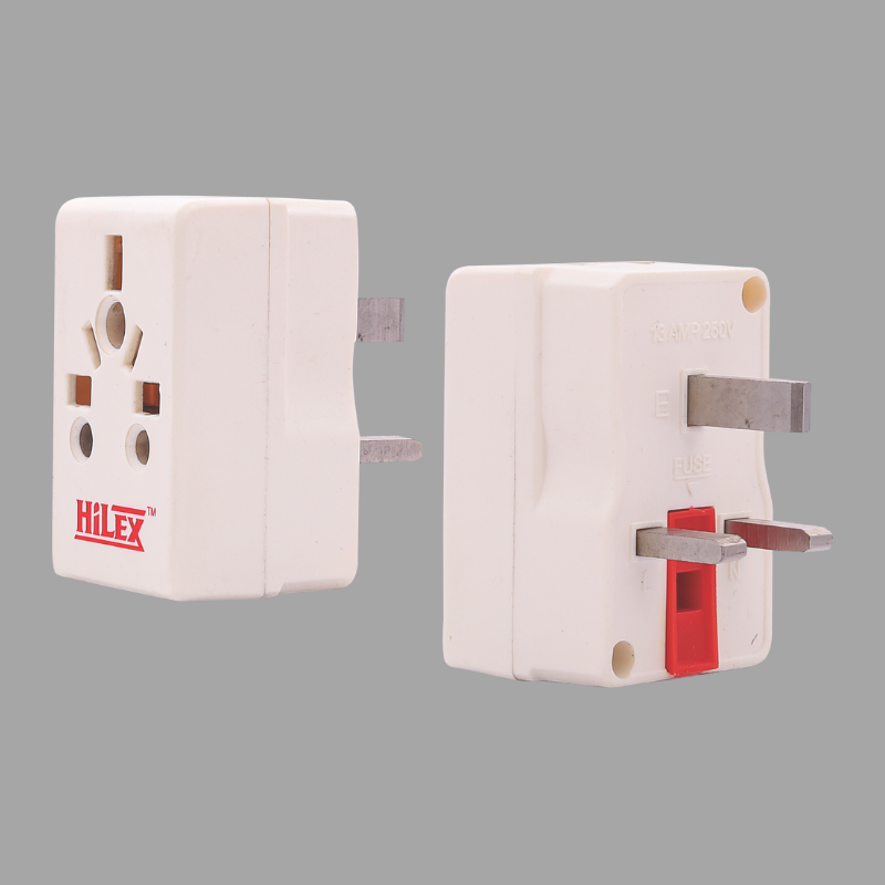 13 AMP white color multi Plug, HEPL-6669
