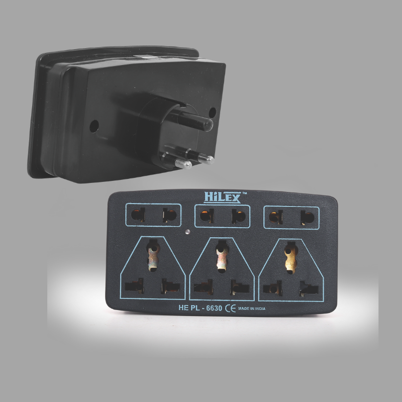 6 Amp Multi Plug With Black Color, HEPL-6630