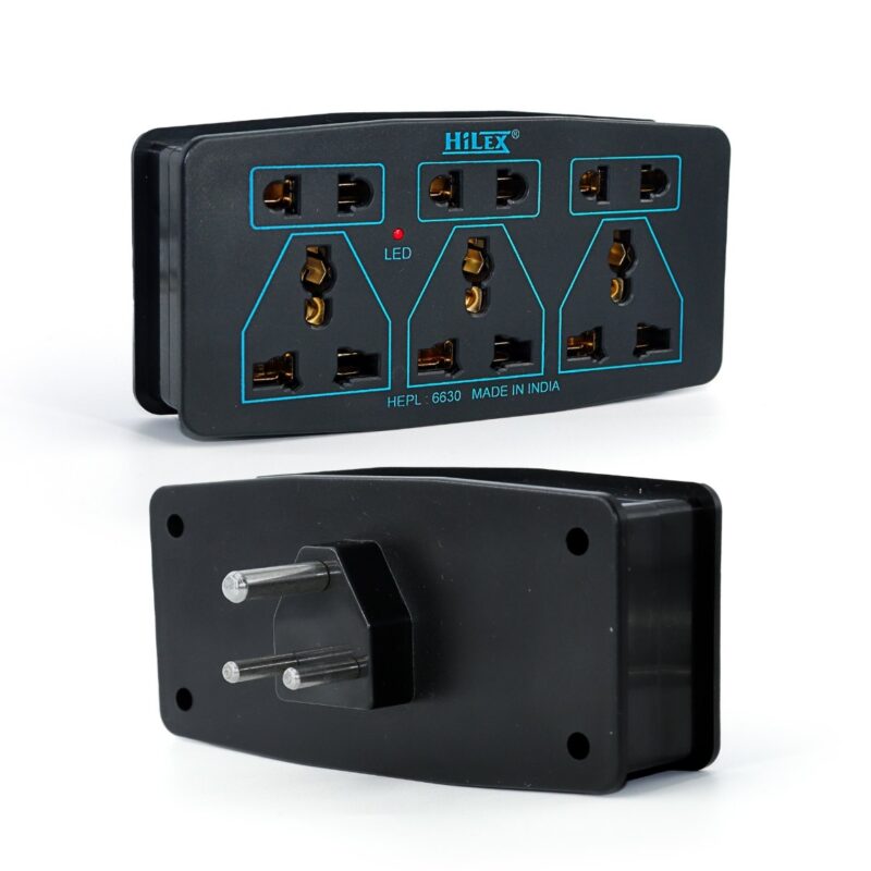 3 Socket 3 Switch Plug, HEPL-6630+3+3