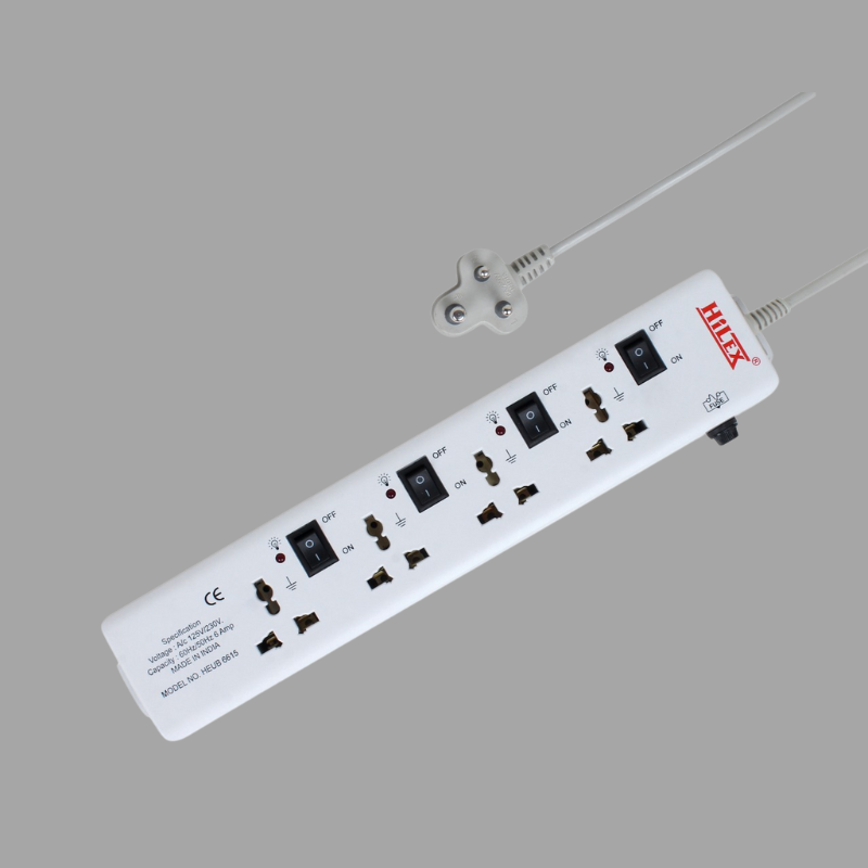 1.8 M 4 SOCKET + 4 SWITCH HEPL-6615