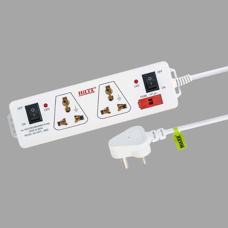 2.7 M 2 SOCKET + 2 SWITCH HEPL-6682