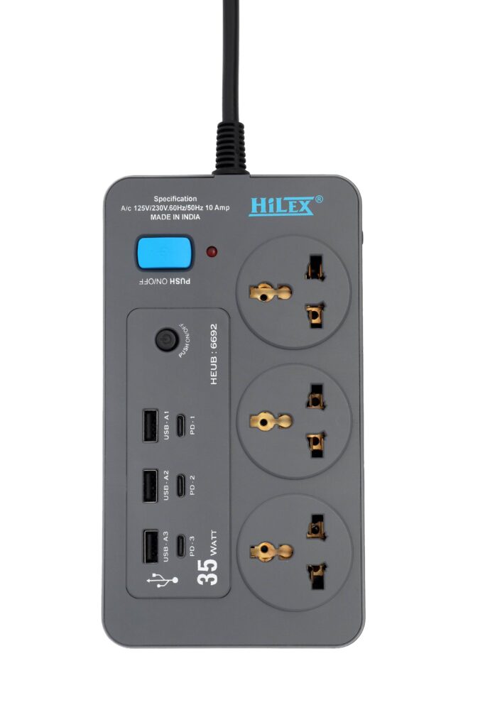 Universal Socket Usb Universal sockets and 6 USB ports, – Hilexelectronics